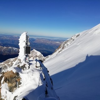 I dati sono misurati dalla stazione automatica posizionata al Colle Major, sul Monte Bianco