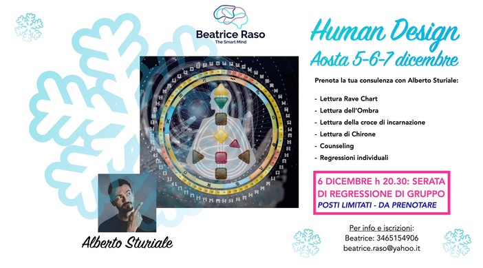 Alberto Sturiale ritorna ad Aosta; un evento imperdibile di Human Design