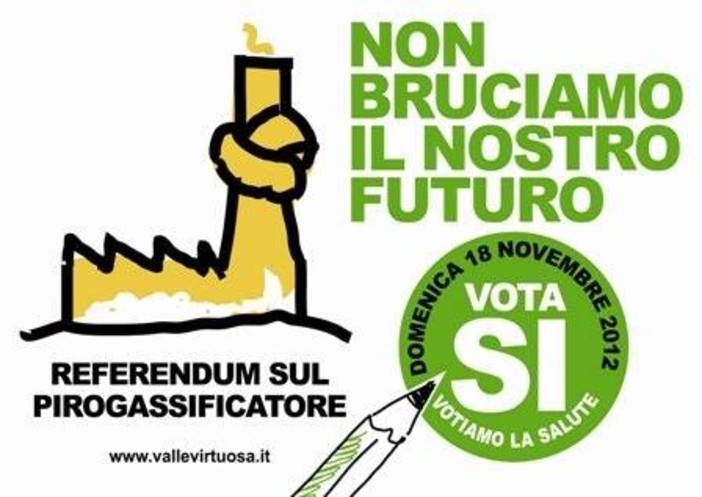 Il manifesto referendario di Valle Virtuosa nel 2012