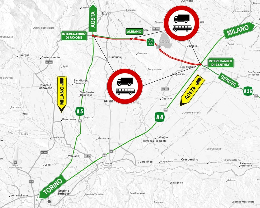 Autostrada: Sulla bretella di Santhià apertura 'a elastico' dei jersey per far passare le auto