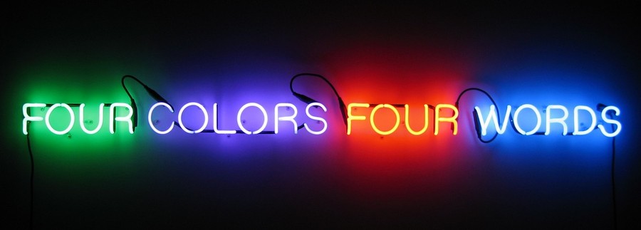 'Four Colours Four Words', 1996 - Joseph Kosuth (1945)