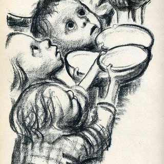I bambini tedeschi hanno fame, 1924.Kathe Kollwitz (1867-1945)