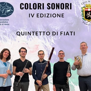 'Colori sonori', al Salone Ducale di Aosta il concerto dei Quintetto di Fiati