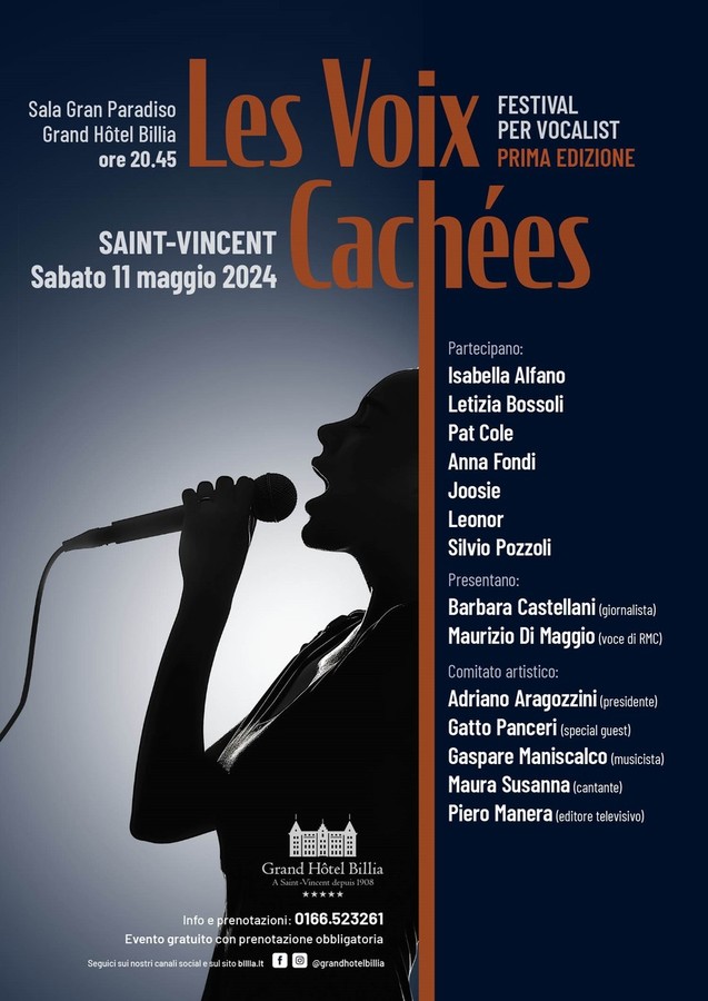 Al Grand Hotel Billia torna il bel canto con il Festival per vocalist 'Les Voix Cachées'