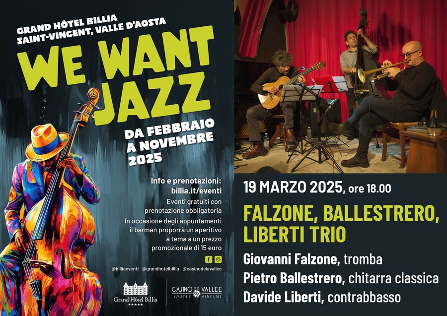 We Want Jazz: 'Falzone, Ballestrero, Liberti Acoustic Trio' al G.H. Billia