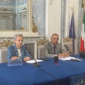 Il sindaco di Aosta, Gianni Nuti e l'assessore ai Lavori pubblici Corrado Cometto