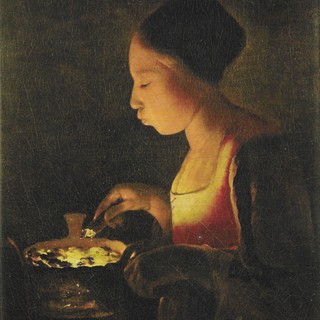 'Ragazza che soffia sul braciere' - Georges de la Tour (1593-1652)