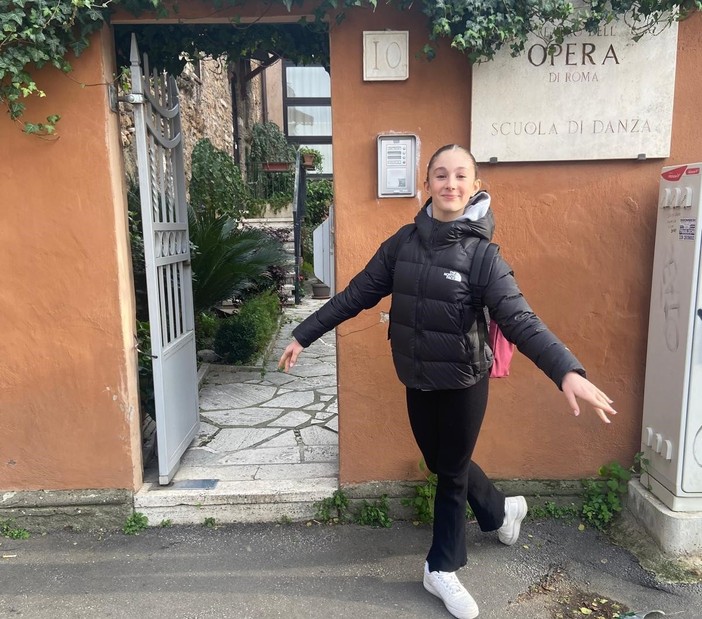 Sofia Maria Barmasse alla scuola di danza del Teatro dell’Opera a Roma