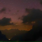 L'aurora boreale vista dalla webcam di Skyway