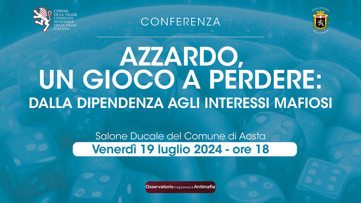 'Azzardo, un gioco a perdere'; incontro con gli esperti al Salone Ducale di Aosta