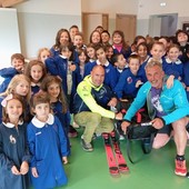 Gli ideatori di Alpinisti InSuperAbili' con i bambini di Valtournenche