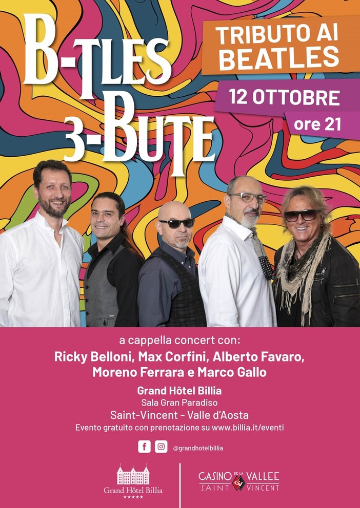 Al G.H. Billia di St-Vincent il concerto 'a cappella' dei B-tles 3-Bute