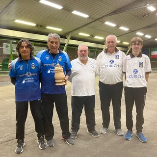 Da sn Ezio Fassi, Angelo Lodi, Andrea D’Alonzo (arbitro), Mauro Mongiovetto e Flavio Bullari