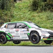 La Skoda di Chentre/D'Herin (foto da pagina FB del Rally VdA)