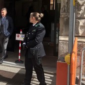 Ezio Colliard all'uscita, questa mattina, dal Palazzo di Giustizia di Aosta