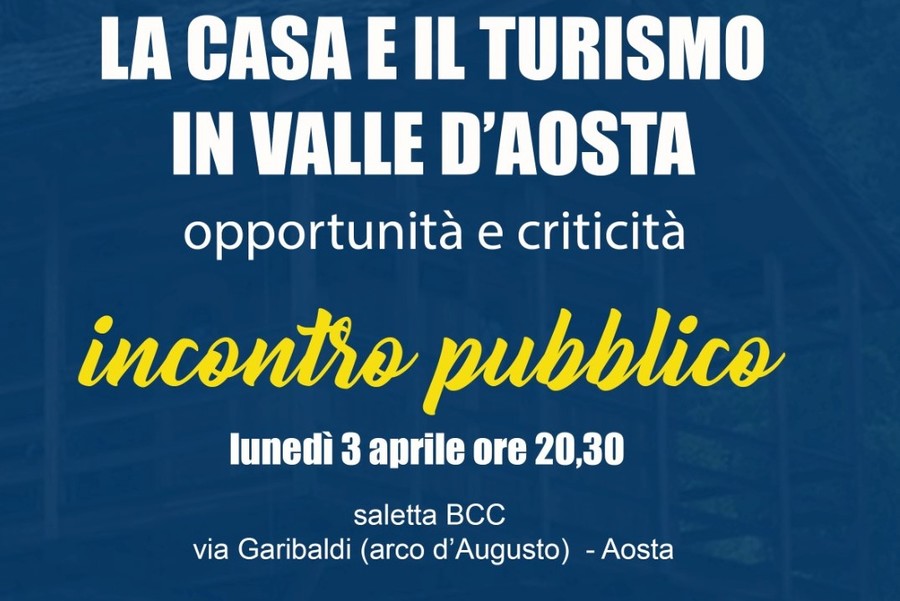 Casa e Turismo in Valle; incontro-dibattito questa sera ad Aosta