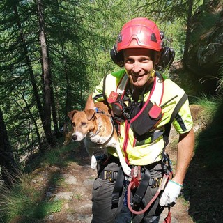 Salvato dai Vigili del fuoco un cagnolino finito in un dirupo