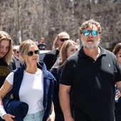 Russell Crowe ad Aosta mercoledì scorso