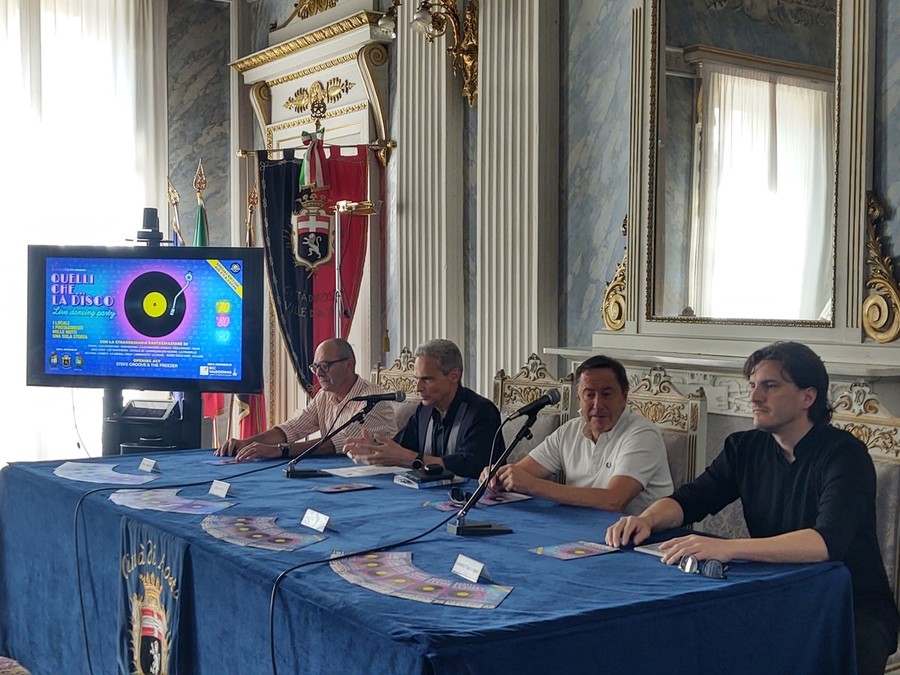 Da sn Michel Martinet, Gianni Nuti, Franco Allera e Lorenzo Tagliaferro durante la presentazione dell'evento