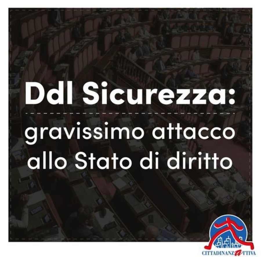 Cittadinanzattiva contro il Dl Sicurezza, 'attacco allo Stato di diritto'