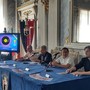 Da sn Michel Martinet, Gianni Nuti, Franco Allera e Lorenzo Tagliaferro durante la presentazione dell'evento