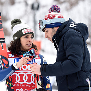 Federica Brignone insieme al fratello-coach Davide