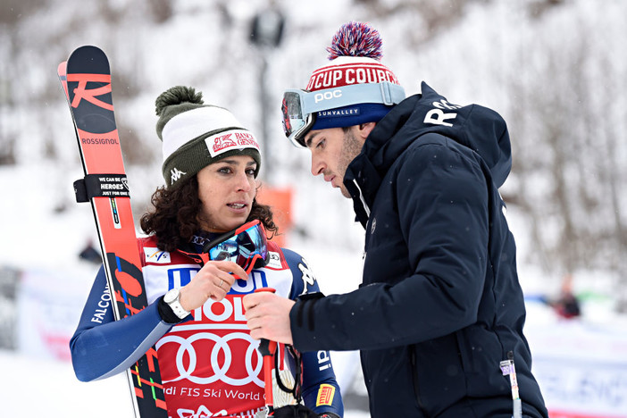 Federica Brignone insieme al fratello-coach Davide