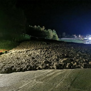 La colata detritica la sera del 14 agosto scorso