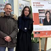 L'assessore Jean-Pierre Guichardaz insieme a Cecilia Sala