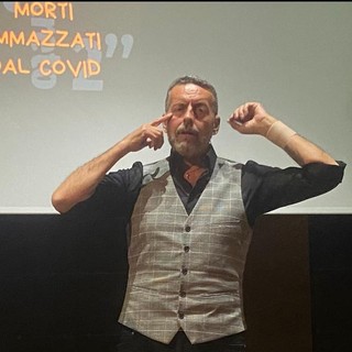 David Gramiccioli durante la rappresentazione ad Aymavilles