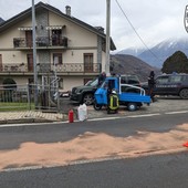 Auto contro Ape a Gignod, un ferito