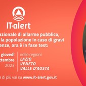 Giovedì 21 in Valle i test del sistema di allarme pubblico IT Alert