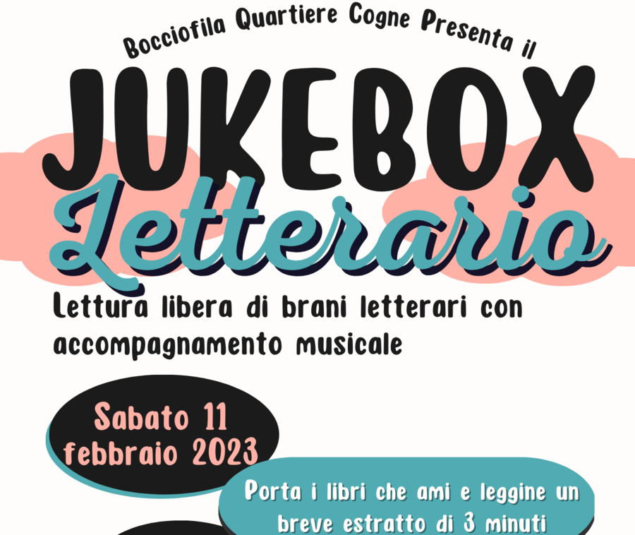 Aosta, Jukebox Letterario alla Bocciofila del Quartiere Cogne