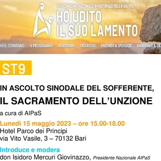 'Ho udito il suo lamento', la Pastorale della Salute in convegno a Bari