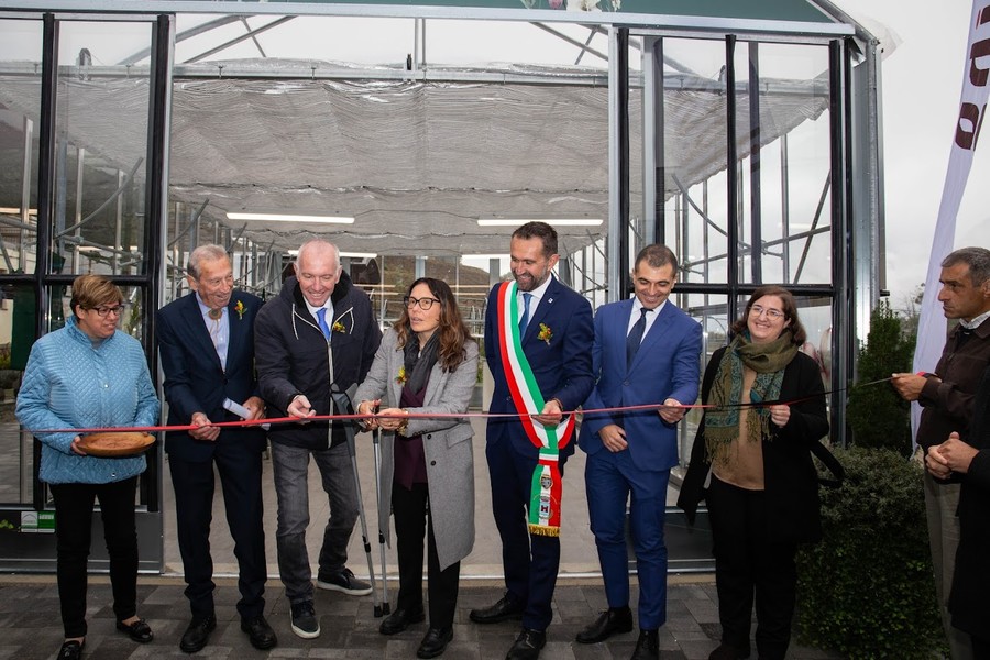 La serra di orchidee a Fondazione Ollignan inaugurata dalla ministra Locatelli