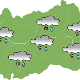 Pioggia e neve sulla Valle nel fine settimana