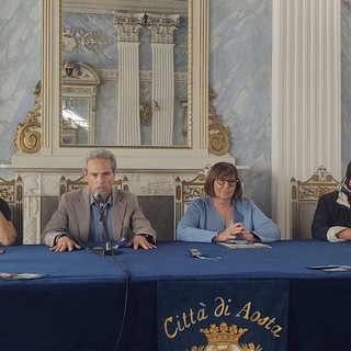 Da sn Sarah Burgay, Gianni Nuti, Clotilde Forcellati e Roberta Carla Balbis alla presentazione di 'Miroir'