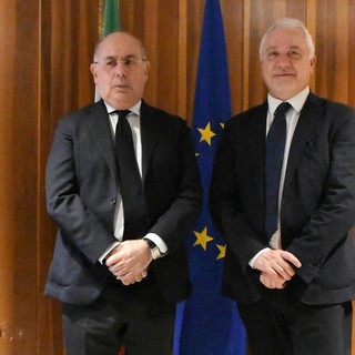 Da sn il questore di Aosta, Carlo Musti e il nuovo Vicario, Michele Mollo