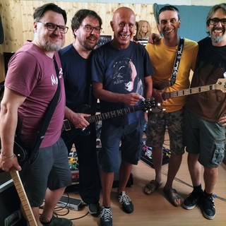 I Minimo Vitale con Stefano Gini e Giuliano Danieli in finale per Sanremo Rock