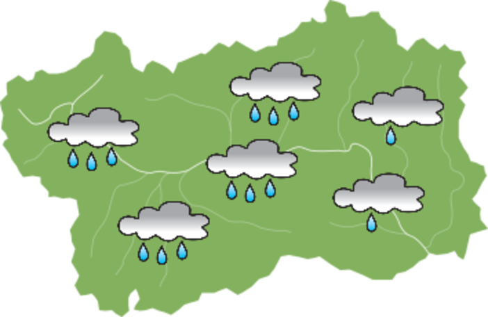 Allerta maltempo su alta e media Valle