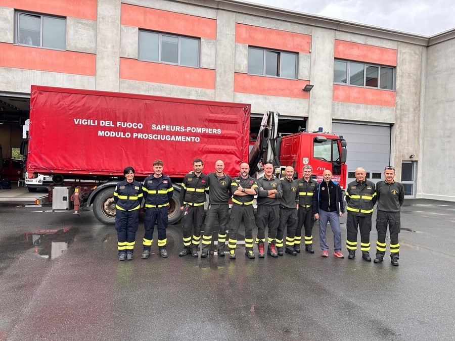 Alluvione a Bologna, Vigili del fuoco valdostani impegnati senza sosta