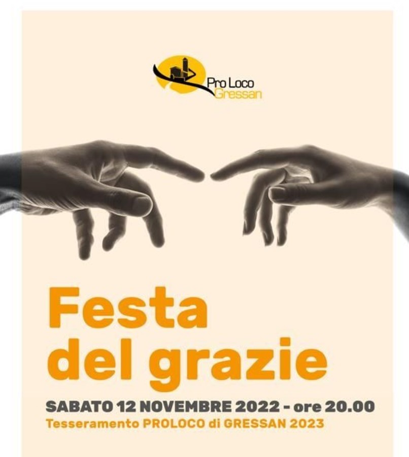 Festa del Grazie , la proloco di Gressan la organizza per sabato 12 novembre