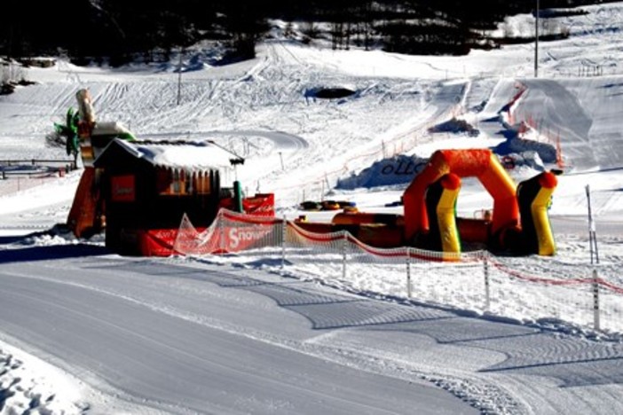 Ollomont, pista di sci ancora chiusa ma gestione avviata con bar, area giochi e tapis roulant