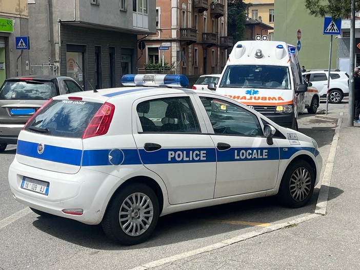 L'intervento di soccorso in via Torino ad Aosta