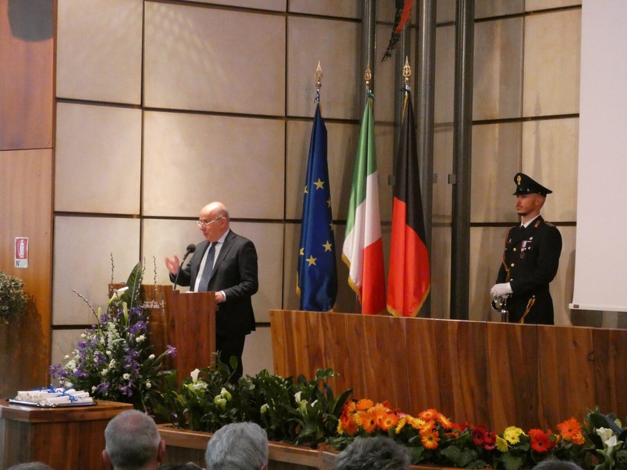 L'intervento del Questore di Aosta, Carlo Musti, alla 171esima Festa della Polizia di Stato