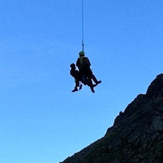 Cordata bloccata in discesa, recupero eccezionale del Soccorso alpino valdostano