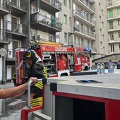 Incendio in un alloggio nel centro di Aosta