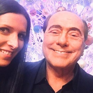 Emily Rini, coordinatrice di Forza Italia in Valle d'Aosta insieme a Silvio Berlusconi