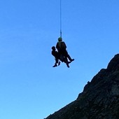 Cordata bloccata in discesa, recupero eccezionale del Soccorso alpino valdostano