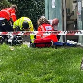 I soccorritori intervenuti lunedì scorso in via Torino